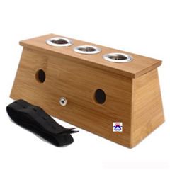 三孔木製灸盒